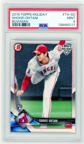 2018 Topps Holiday #TH-SO Shohei Ohtani Bowman PSA 9 MINT!