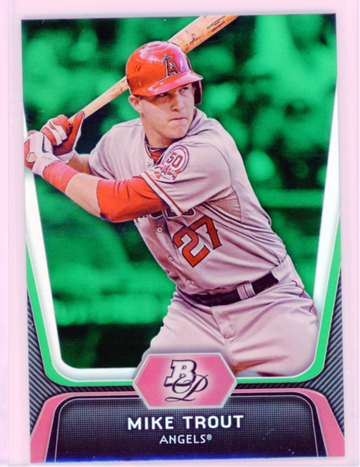 2012 Bowman Platinum #16 Mike Trout Emerald!