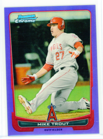 2012 Bowman Chrome #157 Mike Trout Purple Refractor!