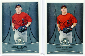 2X 2010 Bowman Platinum PP5 Mike Trout Platinum Prospects