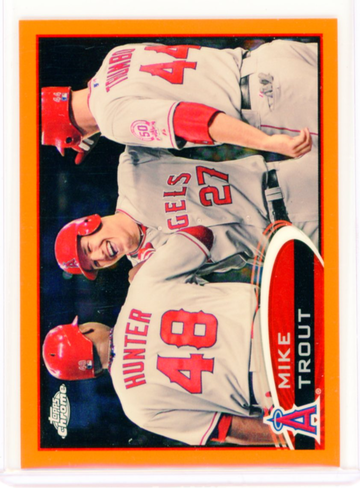 2012 Topps Chrome #144 Mike Trout Orange Refractor 