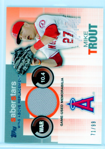 2014 Topps Saber Stars Relic #SSTR-MT Mike Trout