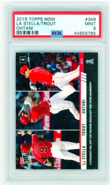 2019 Topps Now #349 La Stella/Trout/Ohtani PSA 9 MINT!