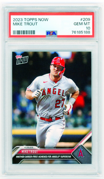 2023 Topps Now #209 Mike Trout PSA 10 GEM MINT!