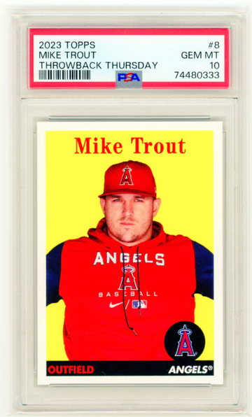 2023 Topps Throwback Thursday #8 Mike Trout PSA 10 GEM MINT!