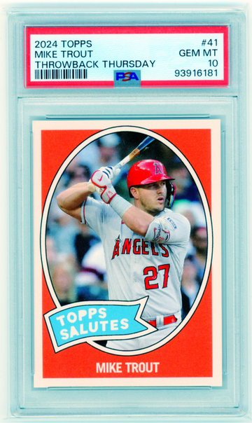 2024 Topps Throwback Thursday #41 Mike Trout PSA 10 GEM MINT!