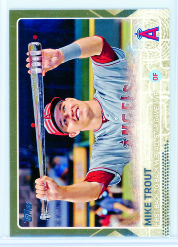 2015 Topps Update #US227 Mike Trout GOLD!