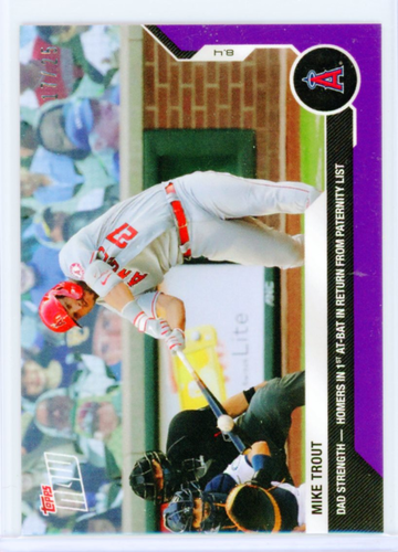 2020 Topps Now #52 Mike Trout Purple 