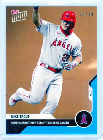 2020 Topps Now #71 Mike Trout Blue