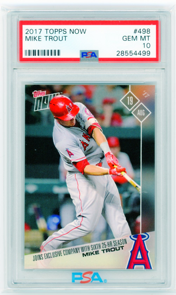 2017 Topps Now #498 Mike Trout PSA 10 GEM MINT!