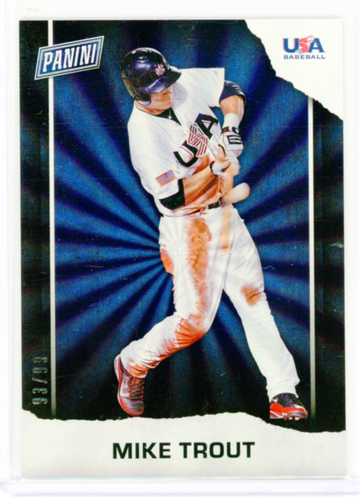 2021 Panini Father's Day #USA-1 Mike Trout Rainbow Spokes