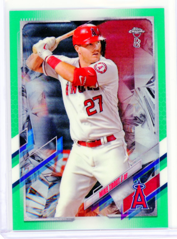 2021 Ben Baller #27 Mike Trout Green Refractor