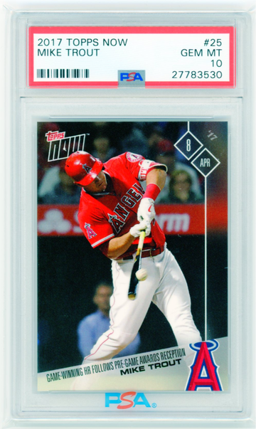 2017 Topps Now #25 Mike Trout PSA 10 GEM MINT!