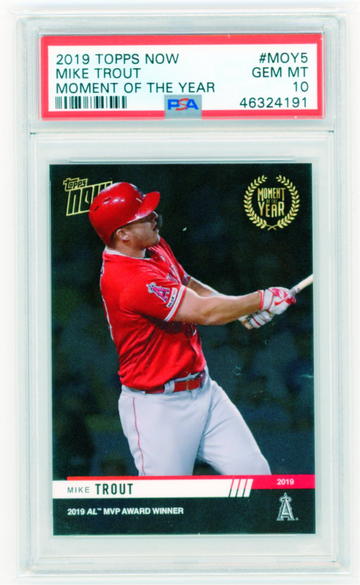 2019 Topps Now #MOY5 Mike Trout Moment of the Year PSA 10 GEM MINT!