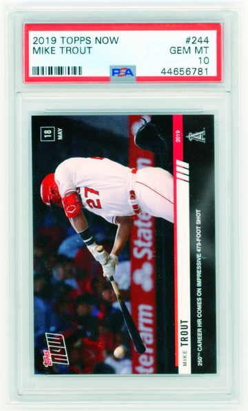 2019 Topps Now #244 Mike Trout PSA 10 GEM MINT!