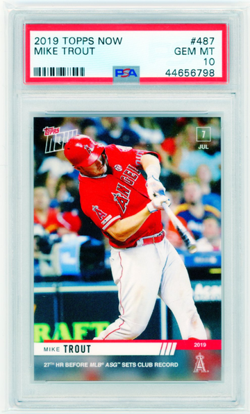 2019 Topps Now #487 Mike Trout PSA 10 GEM MINT!