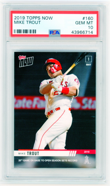 2019 Topps Now #160 Mike Trout PSA 10 GEM MINT!