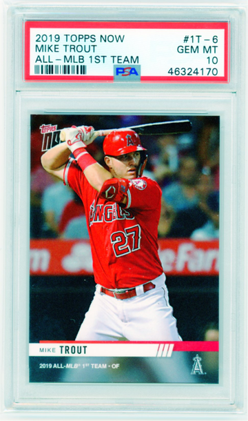 2019 Topps Now #1T-6 Mike Trout All-MLB 1st Team PSA 10 GEM MINT!