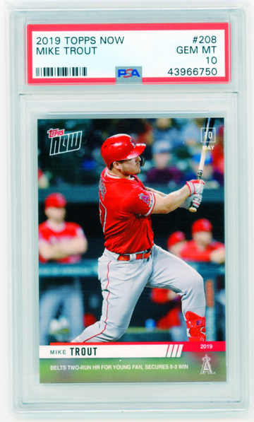 2019 Topps Now #208 Mike Trout PSA 10 GEM MINT!