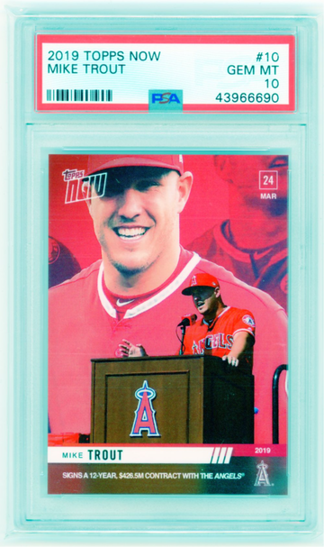 2019 Topps Now #10 Mike Trout PSA 10 GEM MINT!
