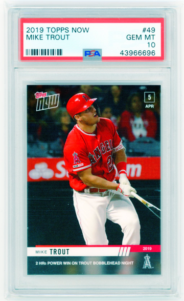 2019 Topps Now #49 Mike Trout PSA 10 GEM MINT!