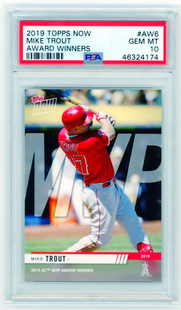 2019 Topps Now #AW6 Mike Trout Award Winners PSA 10 GEM MINT!