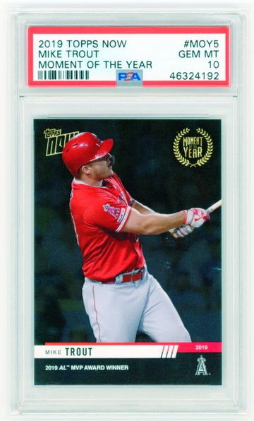 2019 Topps Now #MOY5 Mike Trout Moment of the Year PSA 10 GEM MINT!