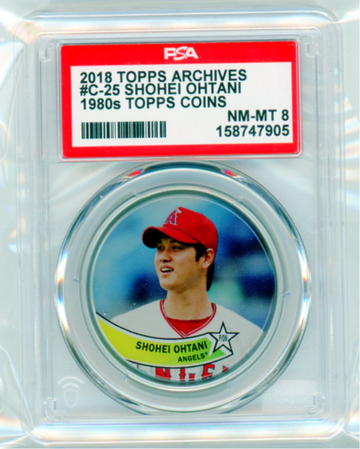 2018 Topps Archives 1980's Coins C-25 Shohei Ohtani PSA 8 NM-MT!