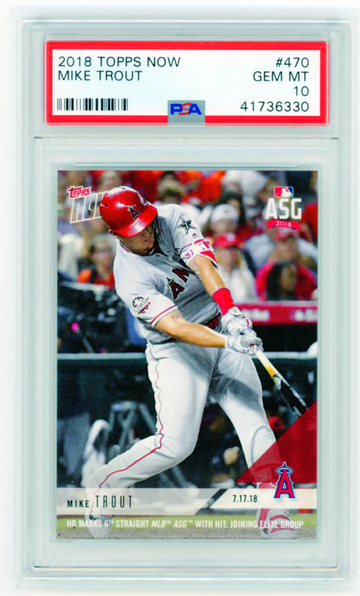2018 Topps Now #470 Mike Trout PSA 10 GEM MINT!