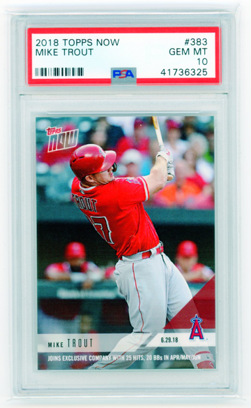 2018 Topps Now #383 Mike Trout PSA 10 GEM MINT!