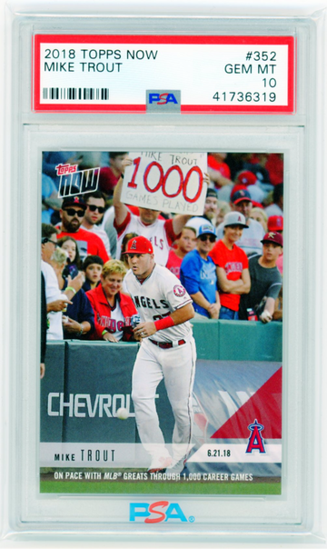 2018 Topps Now #352 Mike Trout PSA 10 GEM MINT!