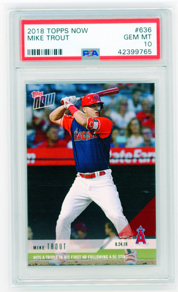 2018 Topps Now #636 Mike Trout PSA 10 GEM MINT!