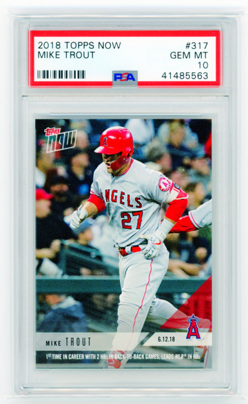 2018 Topps Now #317 Mike Trout PSA 10 GEM MINT!