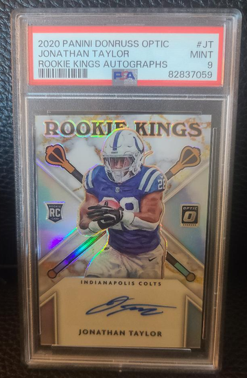 2020 Panini Optic Jonathan Taylor Rookie Kings Auto /49 Psa 9  Jersey Match