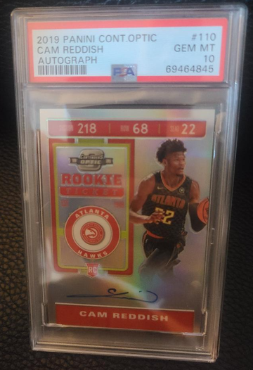 2019 Panini Optic Cam Reddish Auto Psa 10
