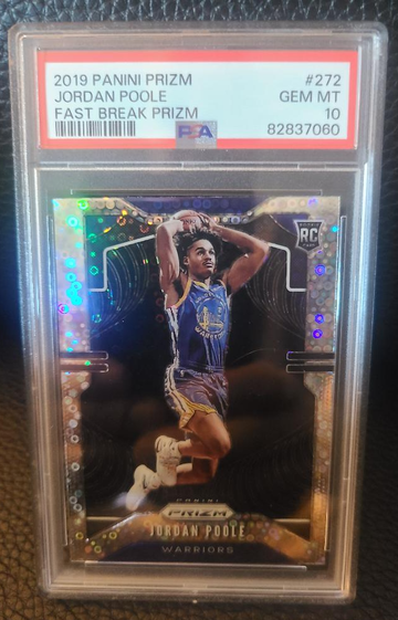 2019 Panini Prizm Jordan Poole Fast Break Prizm Psa 10