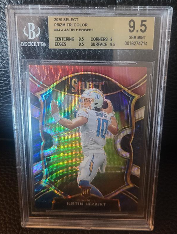 2020 Select Prizm Tri Color Justin Herbert /199 BGS 9.5