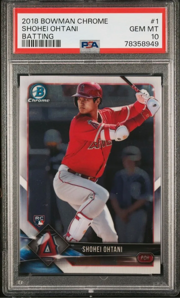 2018 Bowman Chrome #1 Shohei Ohtani RC PSA 10 Gem Mint