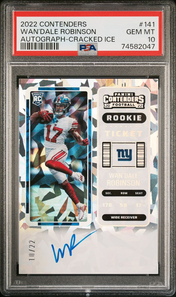 2022 Panini Contenders Wan’dale Robinson Cracked Ice Auto /22 PSA 10 Pop 2