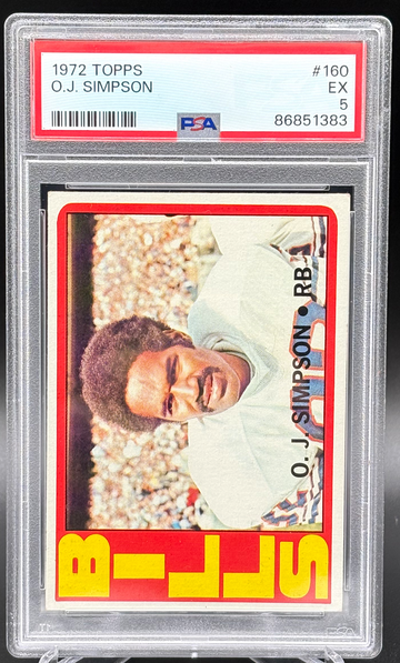 1972 Topps O.J. Simpson # 160 PSA 5