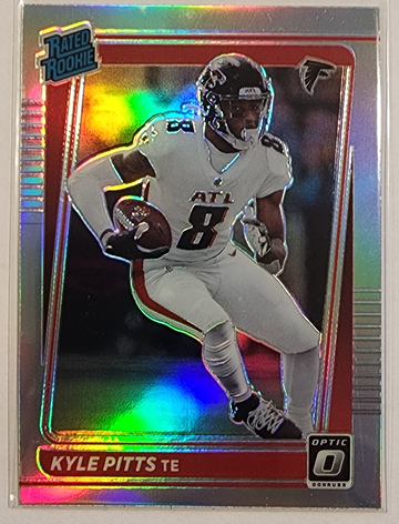 2021 Panini Donruss Football Kyle Pitts Silver Rated Rookie Optic Preview #P-260