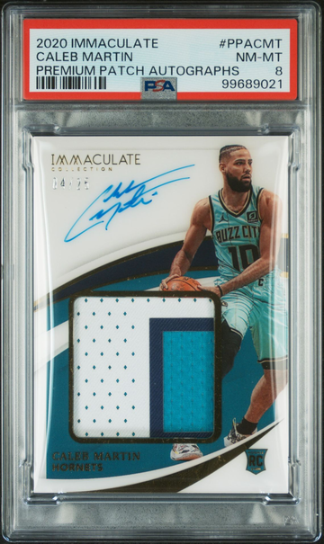 2020 Panini Immaculate Caleb Martin Autograph Patch #/25 #PPACMT Hornets PSA 8