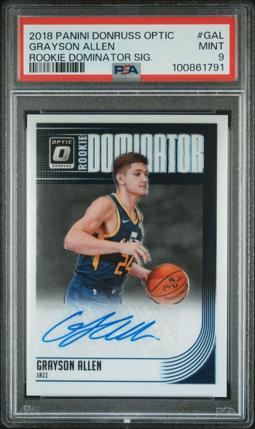 2018 Panini Donruss Optic Grayson Allen Dominator Signature #2/50 #GAL PSA 9