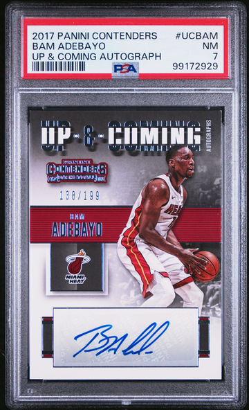 2017 Panini Contenders Bam Adebayo Up and Coming Autograph #/199 #UCBAM PSA 7