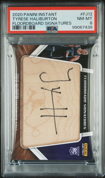 2020 Panini Instant Floorboard Signatures Tyrese Haliburton /5 #FJ12 PSA 8 RC
