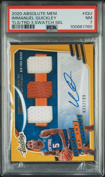 2020 Absolute Immanuel Quickley Tools Of The Trade #32/199 #IQU Knicks PSA 7
