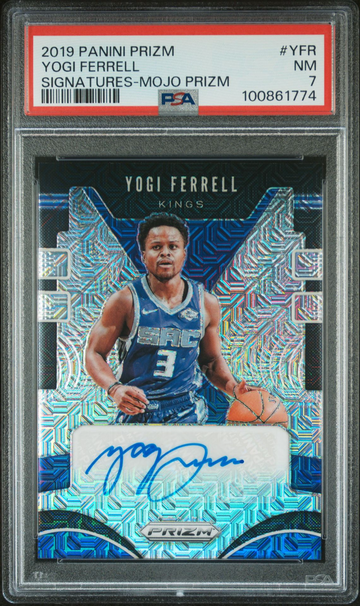 2019 Panini Prizm Yogi Farrell Signatures Mojo Prizm Auto #15/25 #YFR PSA 7