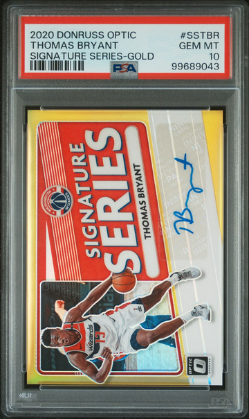 2020 Panini Donruss Optic Thomas Bryant Autograph #/10 #SSTBR Wizards PSA 10