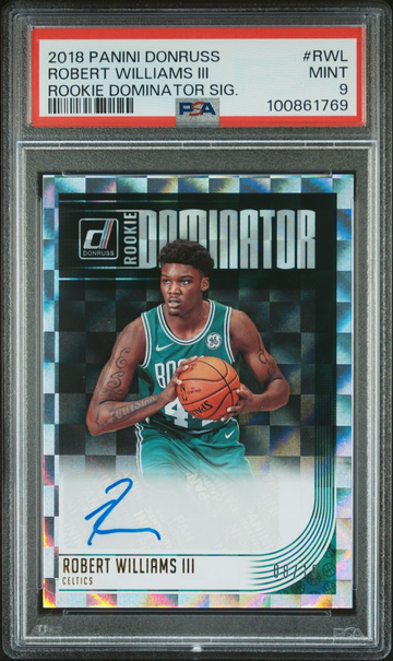 2018 Panini Donruss Robert Williams III Rookie Dominator Sign #8/10 #RWL PSA 9