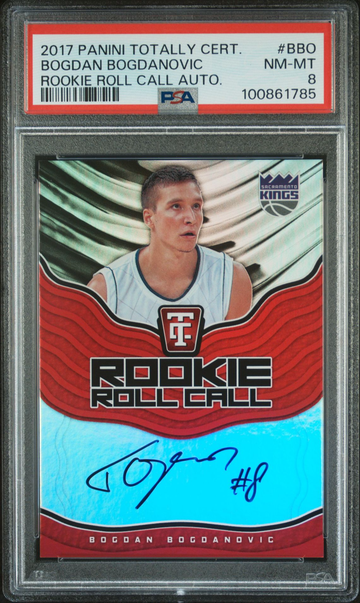 2017 Panini Totally Certified Bogdan Bogdanovic Rookie Roll Call Auto PSA 8